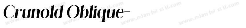 Crunold Oblique字体转换